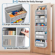 5-Shelf Hanging Storage Organizer - Behind Door, Anti-Tilt, 5 Large