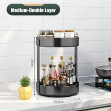 360° Rotating Spice Rack Organizer Seasoning Holder Kitchen Storage