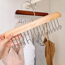 Wooden Sling Hanger Organizer with Multiple Hooks for Underwear Bras