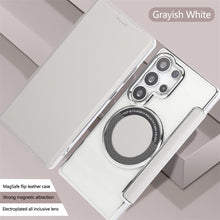 Leather Wallet Clear Magnetic Phone Case For Samsung Galaxy S26 S25 S24