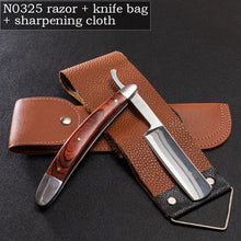 Men's Manual Vintage Shaving Razor Stainless Steel Blade with Ebony