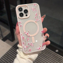 Pink Cherry Elegant Floral Background Design Magnetic Phone Case For