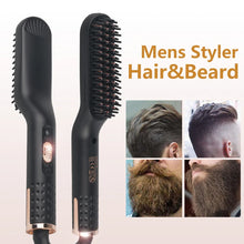 Electric Beard Heated Brush Kit Hair Straightener Straightening Men
