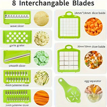 16-in-1 Vegetable Chopper - Manual Food Slicer with Container & Drain