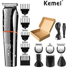 Kemei KM-5898 Digital Display All In One Hair Trimmer For Men Eyebrow