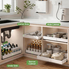 1/2PCS Pull-out Cabinet Storage Rack for Kitchen No-Drill Telescopic