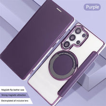 Leather Wallet Clear Magnetic Phone Case For Samsung Galaxy S26 S25 S24