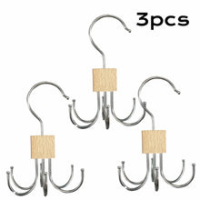 1/5pcs 360° Rotating Storage Hanger Hook Multi-Claw Bag Metal Belts