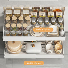 1/2PCS Pull-out Cabinet Storage Rack for Kitchen No-Drill Telescopic