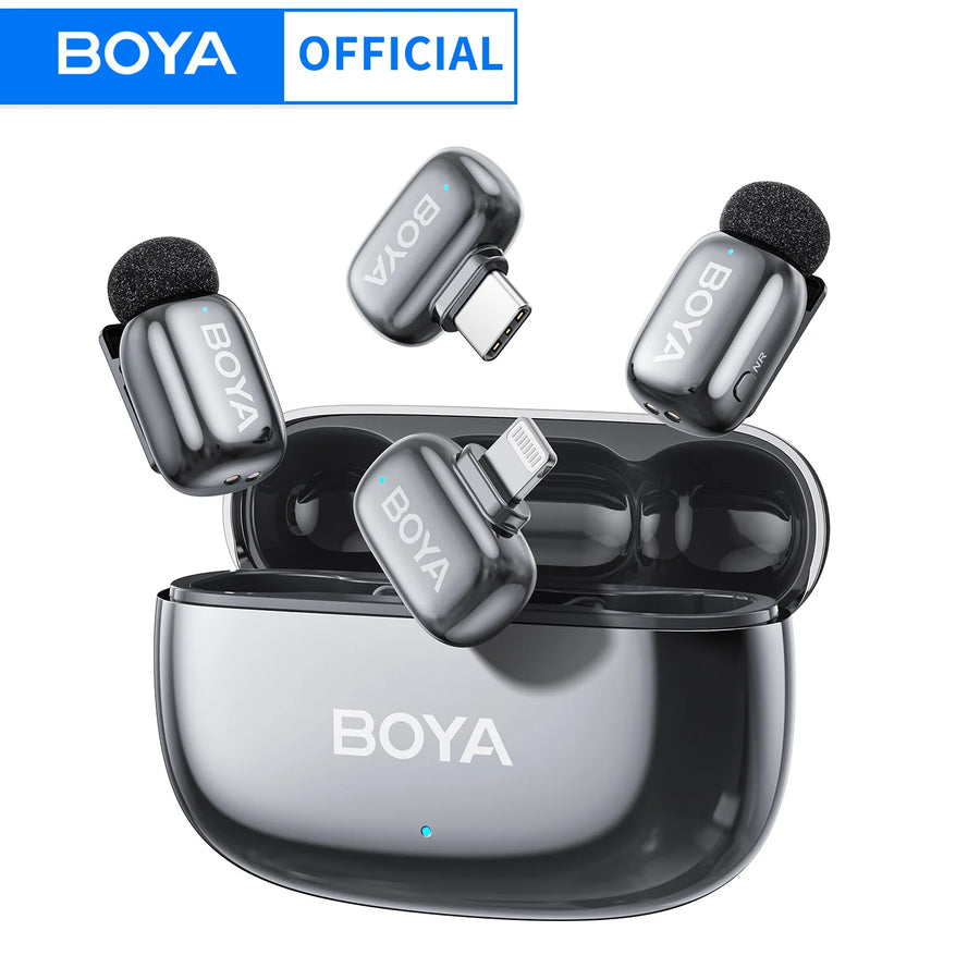 BOYA Mini 2 Wireless Lavalier Microphone AI Noise Reduction Mic for
