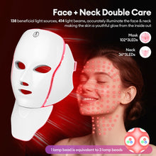 Face Neck Beauty Mask 7 Colors Light LED Photon Red Facial Skin Care