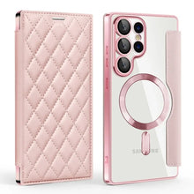 Card Holder Magnetic Leather Case for Samsung Galaxy S25 Ultra S24 Plus