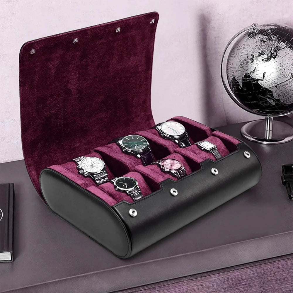 Watch Travel Case - for Men - for Women - Roll Organizer Display - - 6
