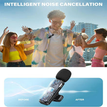 Lavalier Wireless Microphone 80mAh Rechargeable Battery Clip-On Podcast