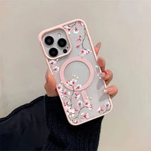 Pink Cherry Elegant Floral Background Design Magnetic Phone Case For