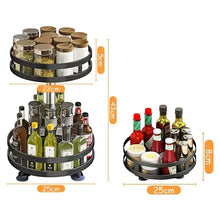 Rotatable Kitchen Storage Rack Spice Clean 360 Degrees Organizer