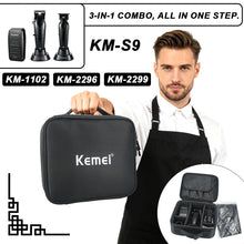 Kemei S9 Kit KM-2296 2299 1102 Men's Hair Clipper with Storage Bag Hair
