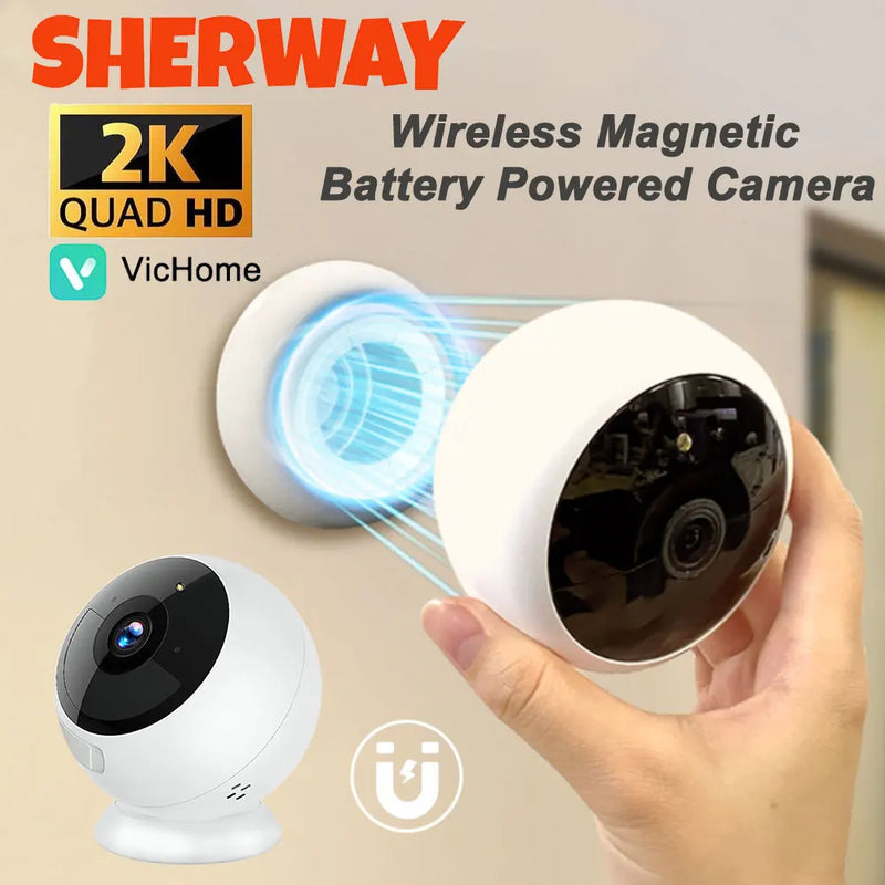 2K 5MP Wifi Home Security Camera Wireless Outdoor Magnetic Battery