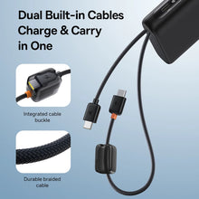 Baseus 20000mAh 100W Power Bank Built-In Dual USB-C Cable Fast Charging