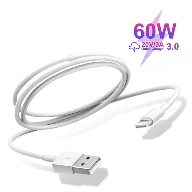 USB A to Lightning Cable For iPhone 14 13 12 11 Pro Max Plus XR Xs USB