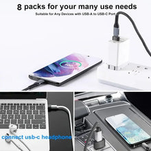 8pcs USB to USB C Adapter, USB Type C Female to USB Micro USB to USB C