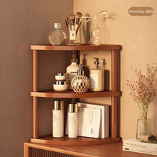 Wooden Storage Shelf for Kitchen Rattan Desktop Organizer Display Rack