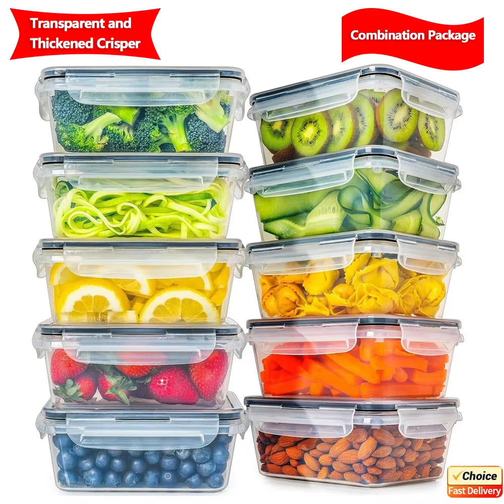 4 Piece Food Storage Containers Set with Easy Snap Lids + - Airtight