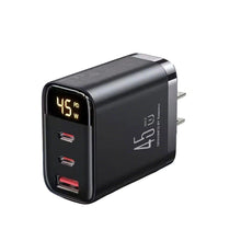 65W PD Fast USB Charge Charger 2 Ports EU US Plug Wall Adapter For