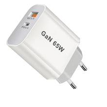 UK/AU/EU/US USB C Charger 65W PD 3.0 GaN Type C Power Adapter With