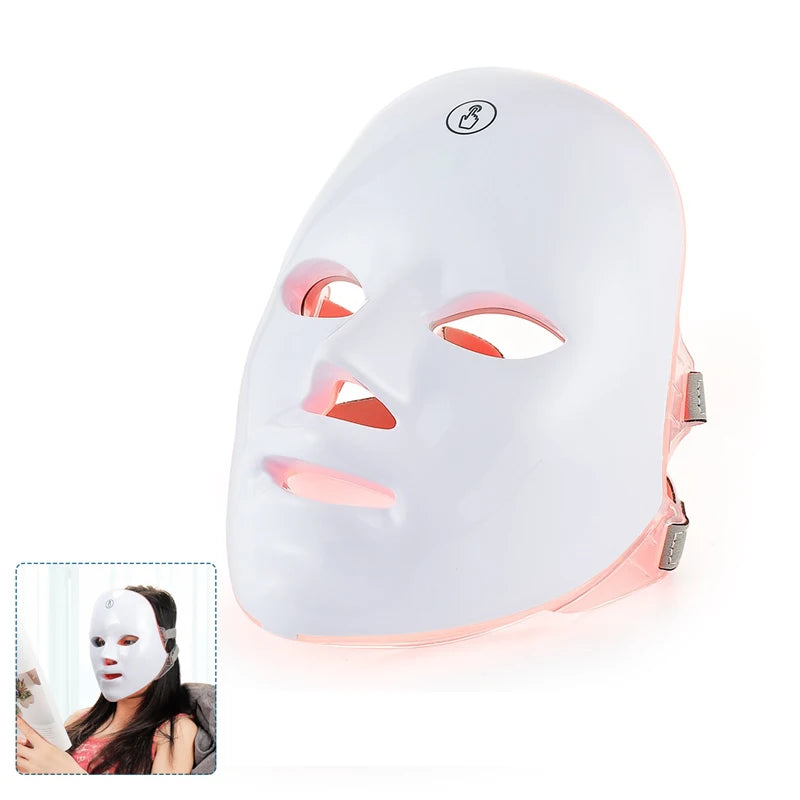 Wireless 7 Colors LED Face Beauty Machine Photon Facial Neck Skin