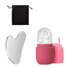 3-piece facial cleansing tool, stainless steel heart-shaped scraping