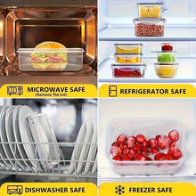 4 Piece Food Storage Containers Set with Easy Snap Lids + - Airtight