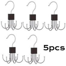 1/5pcs 360° Rotating Storage Hanger Hook Multi-Claw Bag Metal Belts