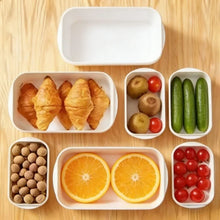 Kitchen Sealed Fresh Storage Containers 4 Size White Food Box for