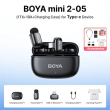 BOYA Mini 2 Wireless Lavalier Microphone AI Noise Reduction Mic for