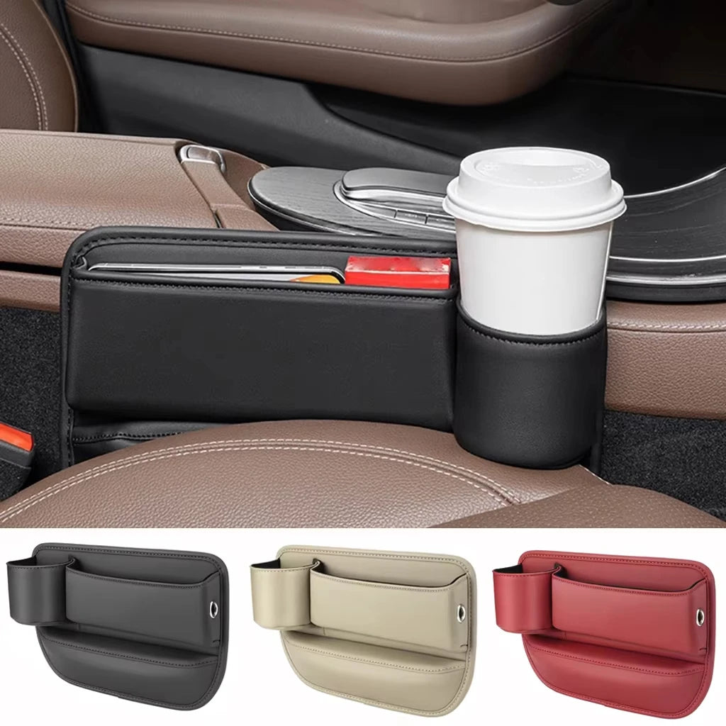 Leather Car Seat Gap Filler Organizer and Storages Automotive Universal