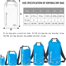 Idrybag Waterproof Bag for Women Men 2/5/10/15/20L Swimming Rafting