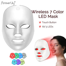 Wireless LED Mask 7 Color Face Photon Skin Firming Anti Aging