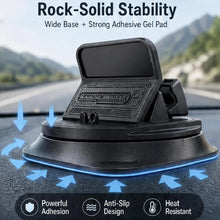 One-Hand Operated Dash Phone Clip, Shockproof 360° Rotatable Holder for