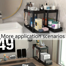 2-Tier Sliding Under Sink Organizer Multifunctional Space-Saving