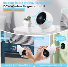 2K 5MP Wifi Home Security Camera Wireless Outdoor Magnetic Battery