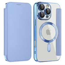 Luxury Transparent Flip Leather Wallet Magnetic Phone Case For iPhone