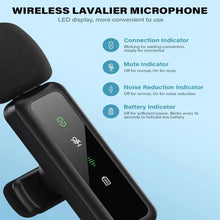 Lavalier Wireless Microphone 80mAh Rechargeable Battery Clip-On Podcast