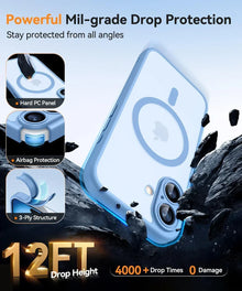 Magnetic Translucent Armor Shockproof Case For iPhone 17 16 15 14 13 12
