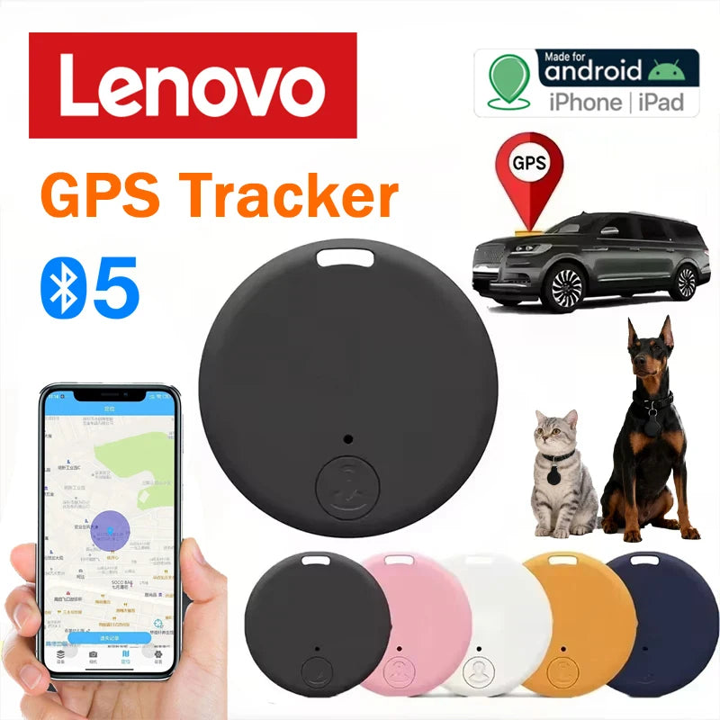 Lenovo Mini GPS Tracker Bluetooth 5.0 Pet Elderly Kids Wallet Tracking
