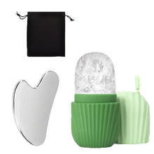 3-piece facial cleansing tool, stainless steel heart-shaped scraping