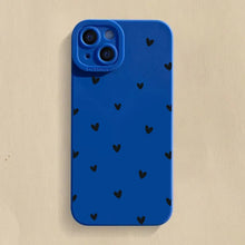 Black Love Heart Phone Case For iPhone 18 17 16 14 15 13 12 11 Pro Max