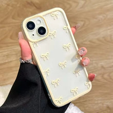 Candy Color Bowknot Design Clear Phone Case For iPhone 18 Pro 17 16 15