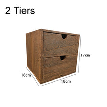 Drawer Wooden Storage Organizer Small Desktop Decorative Cabinet Boxes