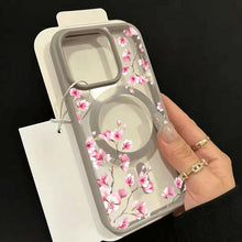 Pink Cherry Elegant Floral Background Design Magnetic Phone Case For